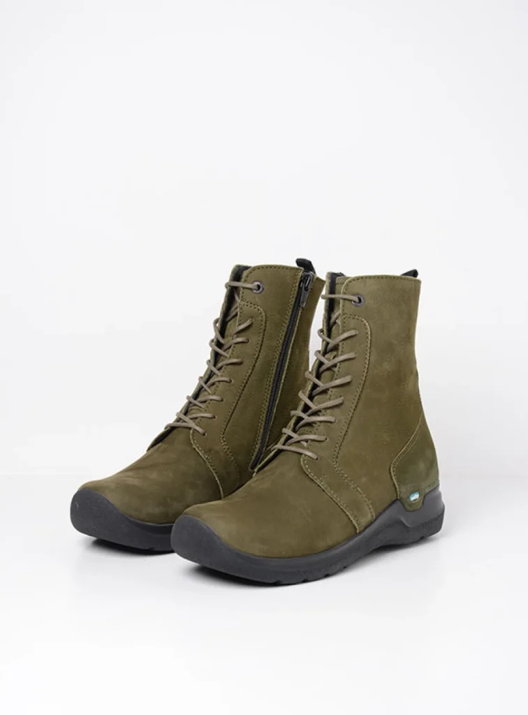 Wolky Lace up boots 06632 Viper HV 10709 pesto groen nubuck