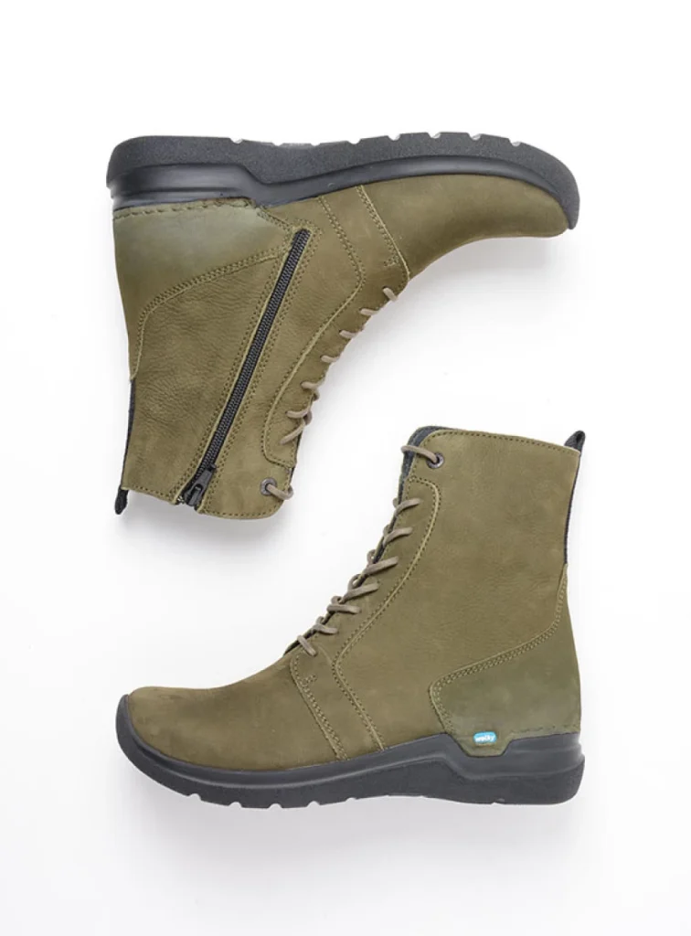 Wolky Lace up boots 06632 Viper HV 10709 pesto groen nubuck