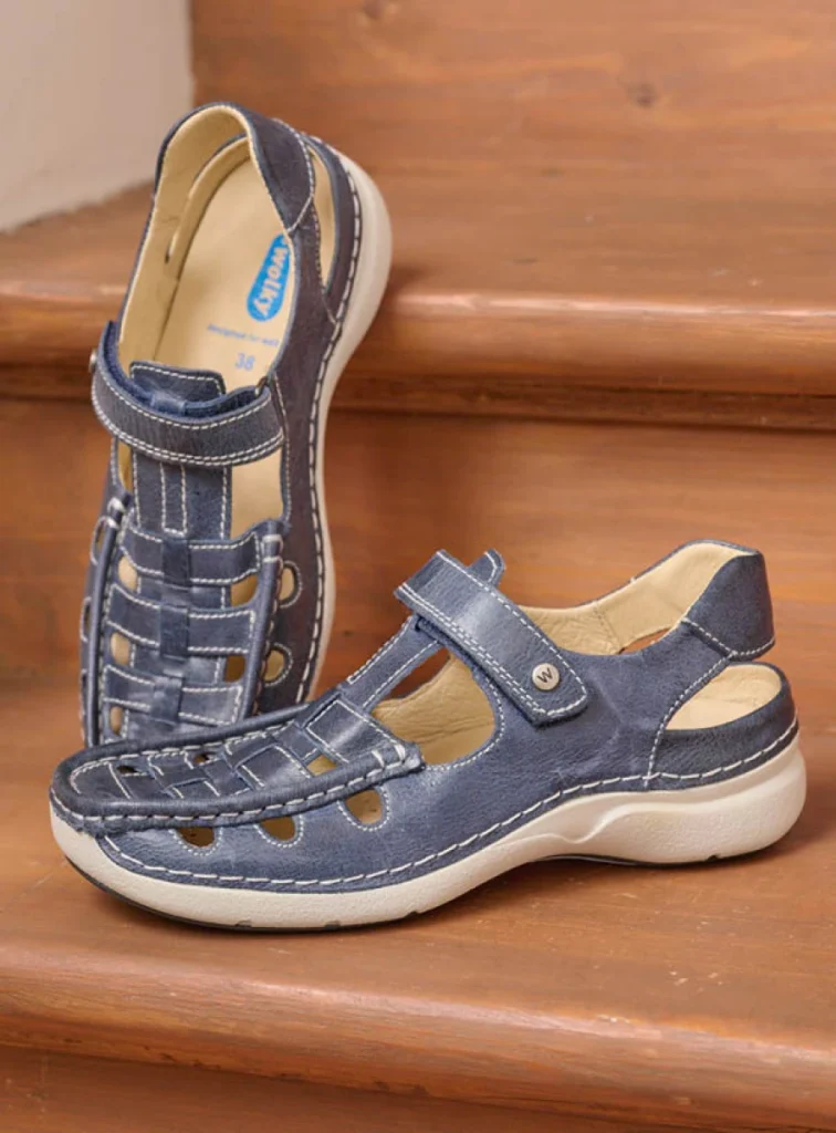 Wolky Comfort shoes 07204 Rolling Sun 35800 blue leather