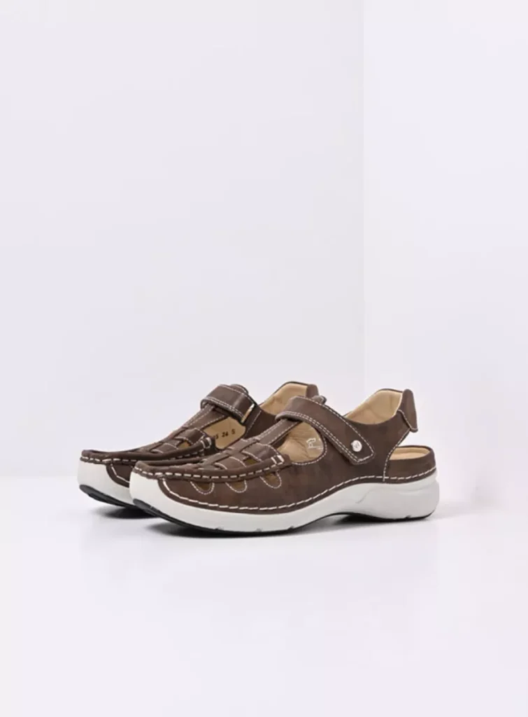 Wolky Comfort shoes 07204 Rolling Sun 36301 cedar brown effect leather