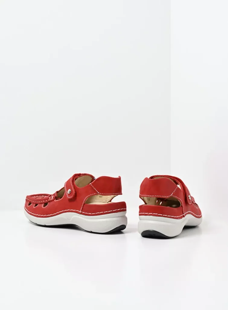 Wolky Comfort shoes 07204 Rolling Sun 36500 red effect leather