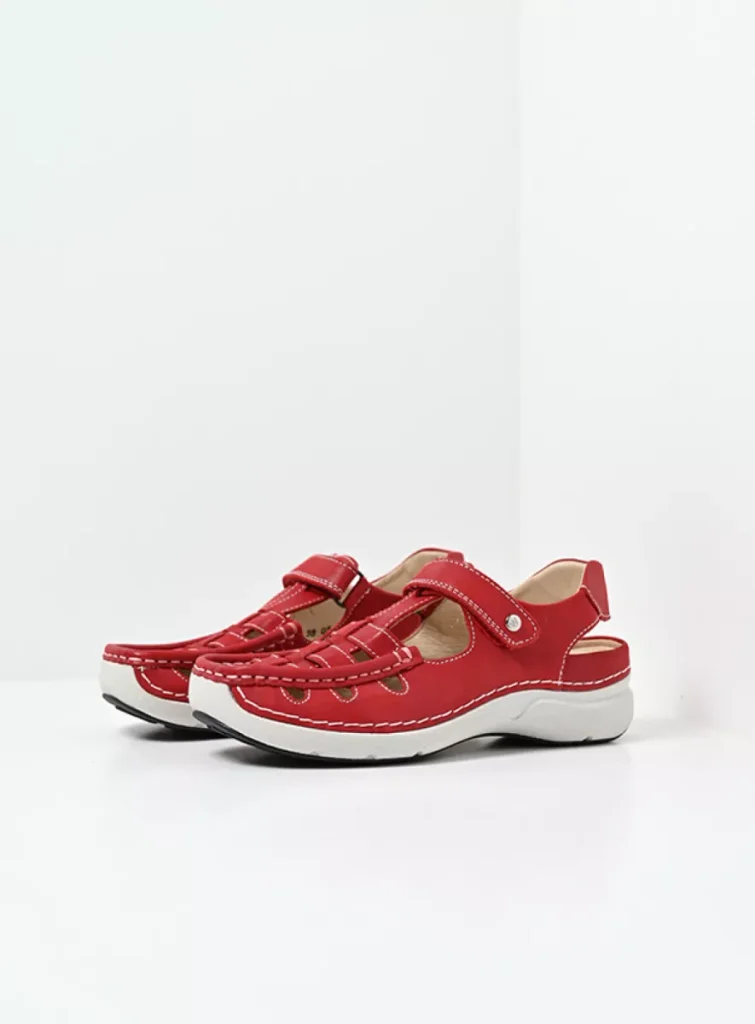 Wolky Comfort shoes 07204 Rolling Sun 36500 red effect leather