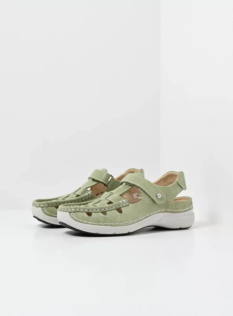 Wolky Comfort shoes 07204 Rolling Sun 36704 light green effect leather