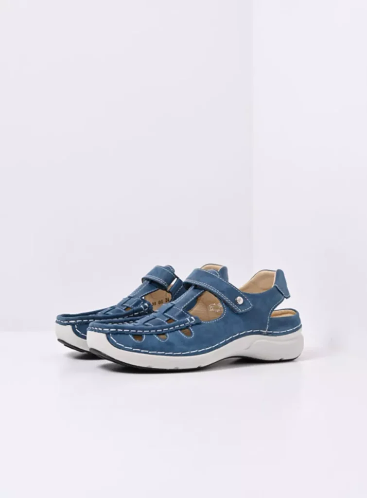 Wolky Comfort shoes 07204 Rolling Sun 36804 blue effect leather