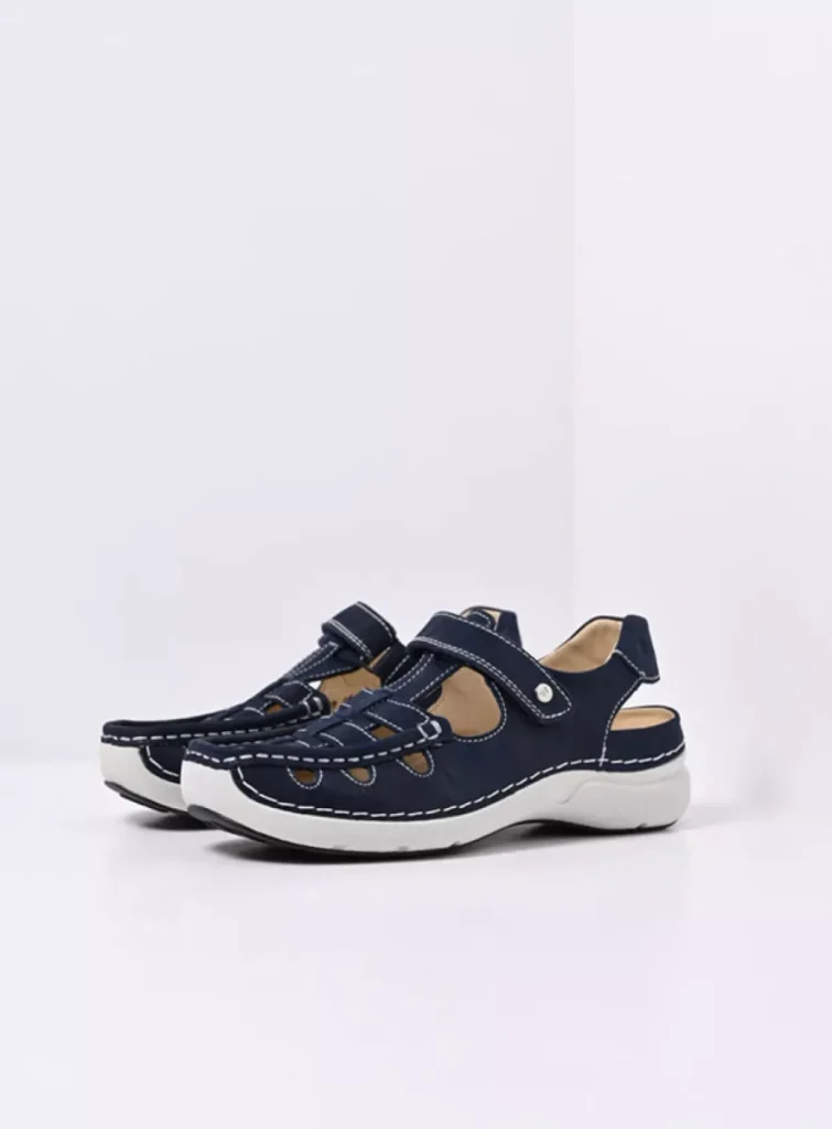 Wolky Comfort shoes 07204 Rolling Sun 36820 denim effect leather