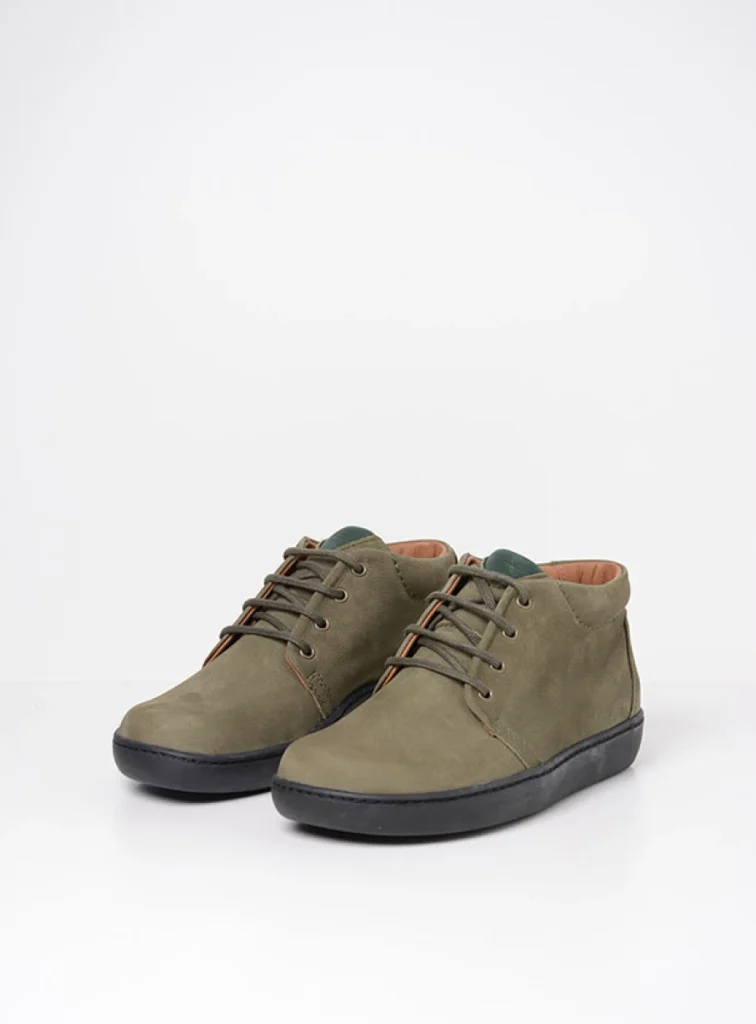 Wolky Lace up boots 08100 Kansas Lady XW 11709 pesto green nubuck