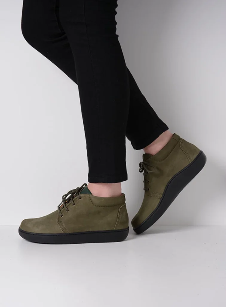 Wolky Lace up boots 08100 Kansas Lady XW 11709 pesto green nubuck