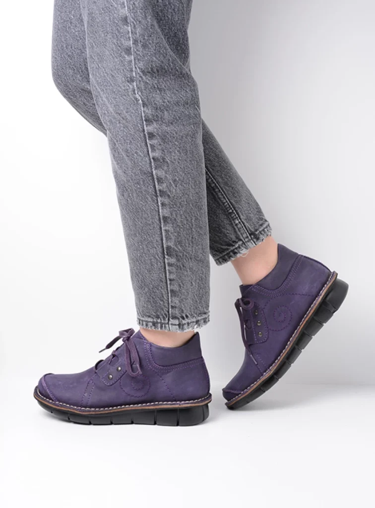 Wolky Comfort shoes 08384 Gallo 12600 purple nubuck