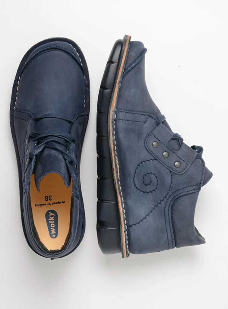 Wolky Comfort shoes 08384 Gallo 12800 blue nubuck